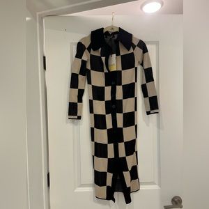 Kourt Naha Dress in Black/White, Size Xs, NWT